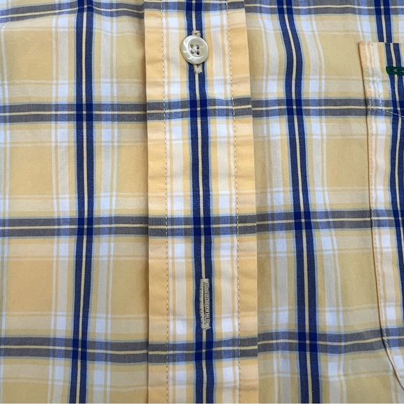 Vintage Y2K Tommy Hilfiger XL Yellow Plaid Shirt Crest Logo Streetwear 90s - Picture 5 of 11